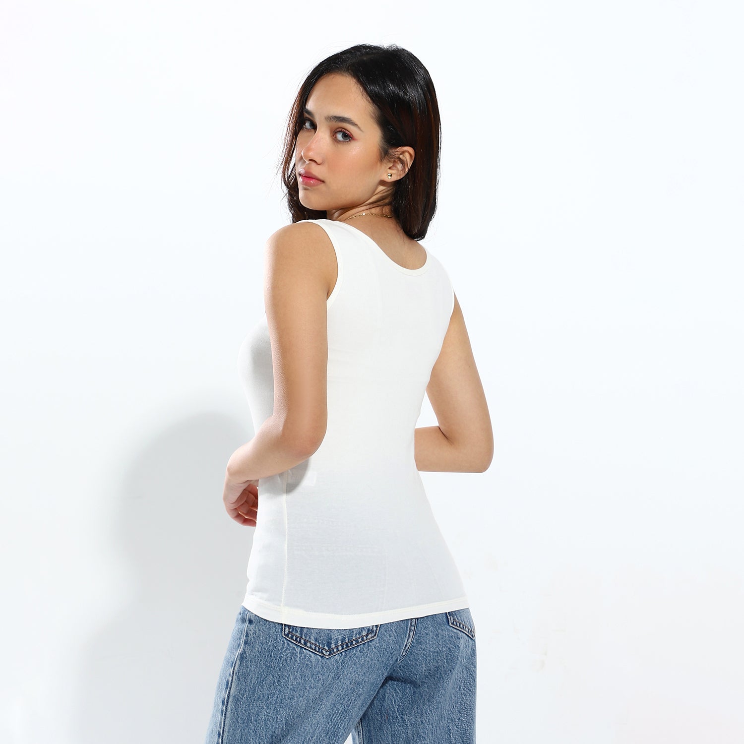 Cottonil Women Half Sleeves Cotton Lycra Bodysuit XXL White: Buy