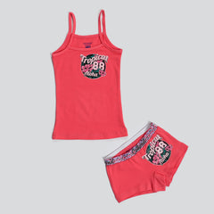 Girls Printed Set (Hotshort+TOP) MELON--طقم بناتي هوت شورت وتوب