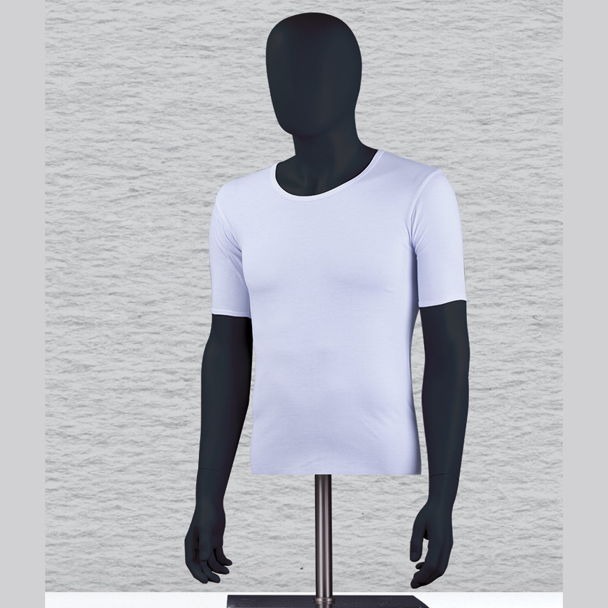 Half-sleeve combed V&O Neck undershirt-white (pack of 3)